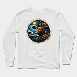 ZODIAC Leo - Astrological LEO - LEO - ZODIAC sign - Van Gogh style - 10 Long Sleeve T-Shirt